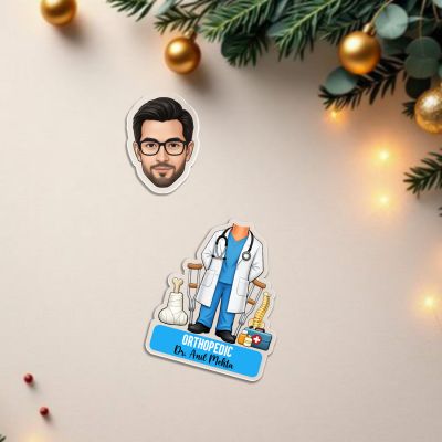 Personalized Orthopedic Doctor Bobblehead Caricature Ideal Gift for Doctors, Graduation, or Clinic Desk Decor Gift for Orthopedic Surgeon Battery Powered Moving Head Feature